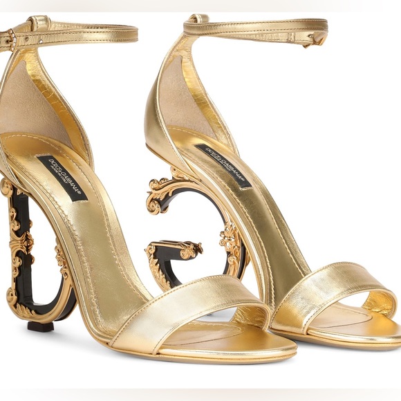 Dolce & Gabbana Shoes - Dolce & Gabbana Devotion gold sandals